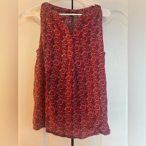 Women's Red Sleeveless Top